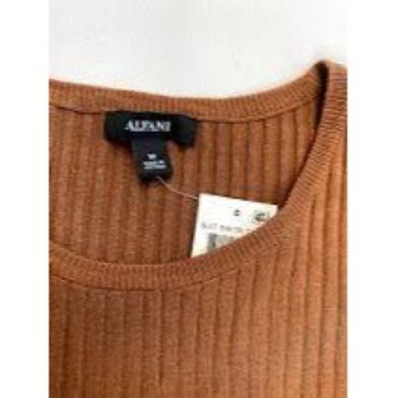 Alfani‎ Tunic Sweater Top Brown Lightweight Medium NEW - Picture 3 of 7